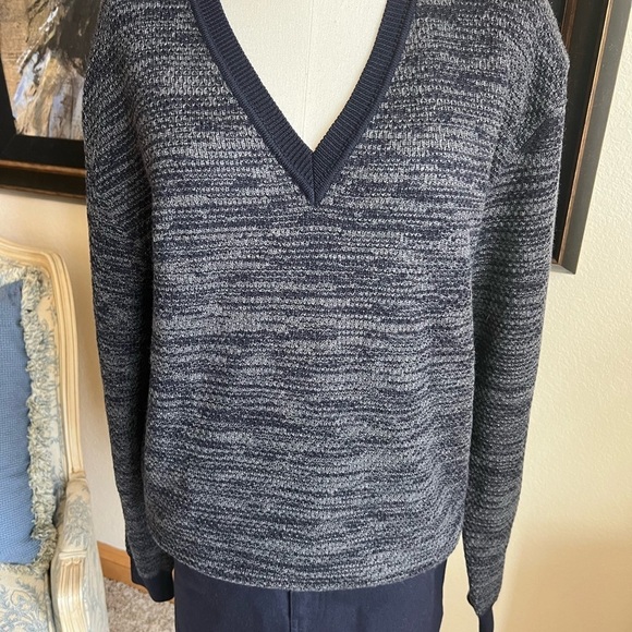 Melinda Gloss Paris Sz XL Blue Wool Sweater - Picture 3 of 8